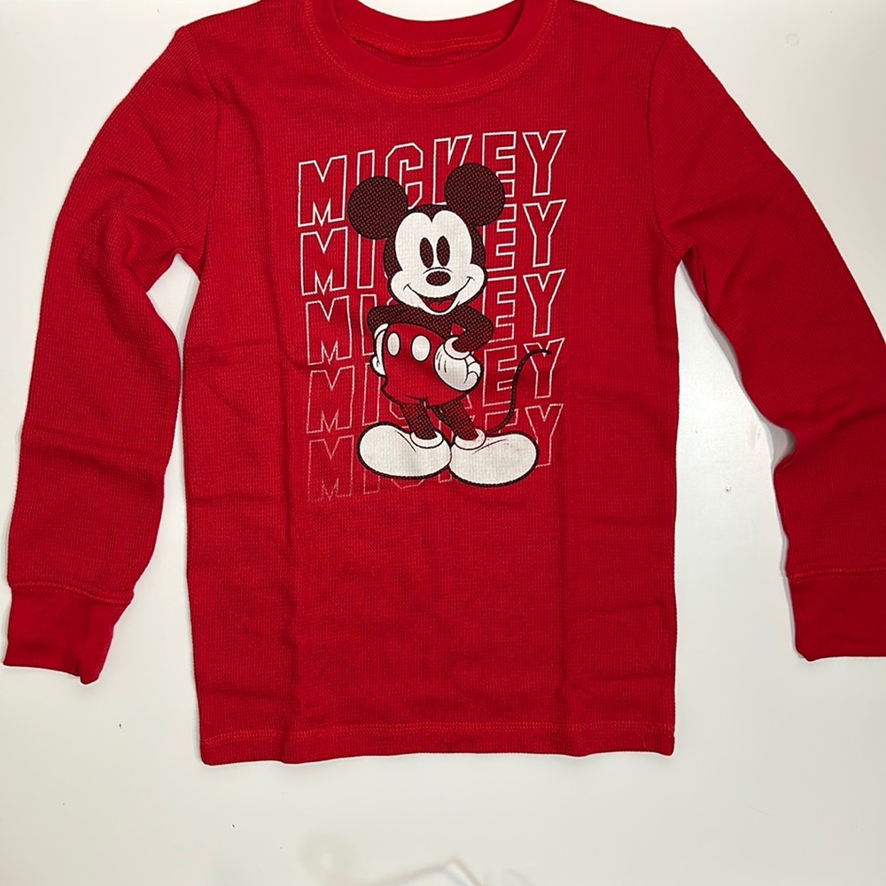 Red Mickey Mouse DISNEY jumping beans Long Sleeve Tee Thermal